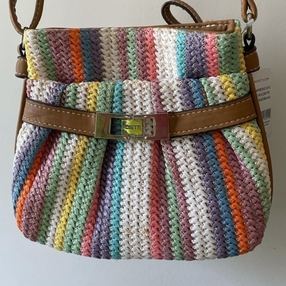 Rosetti Tropical multi color striped purse bag